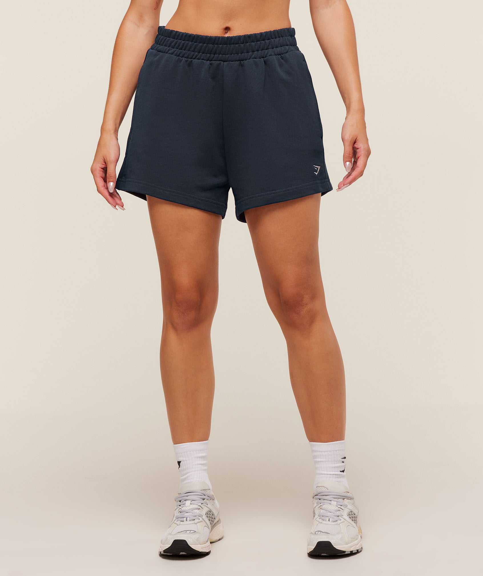 Women's Gymshark Collegiate Graphic Short Heavy Blue