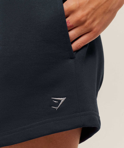 Women's Gymshark Collegiate Graphic Short Heavy Blue