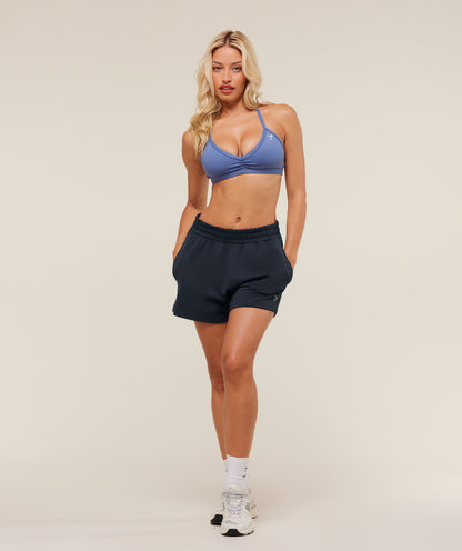 Women's Gymshark Collegiate Graphic Short Heavy Blue