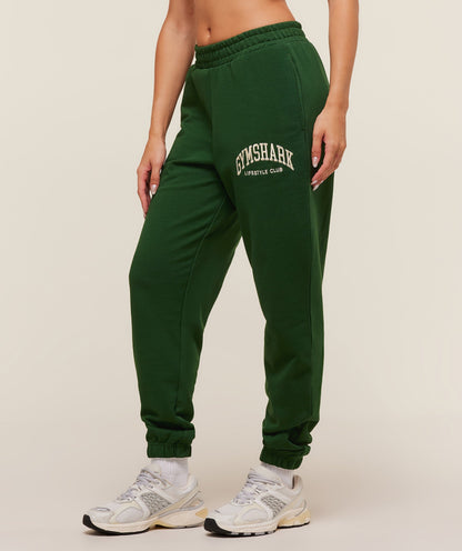 Women's Gymshark Collegiate Graphic Joggers Athletic Green