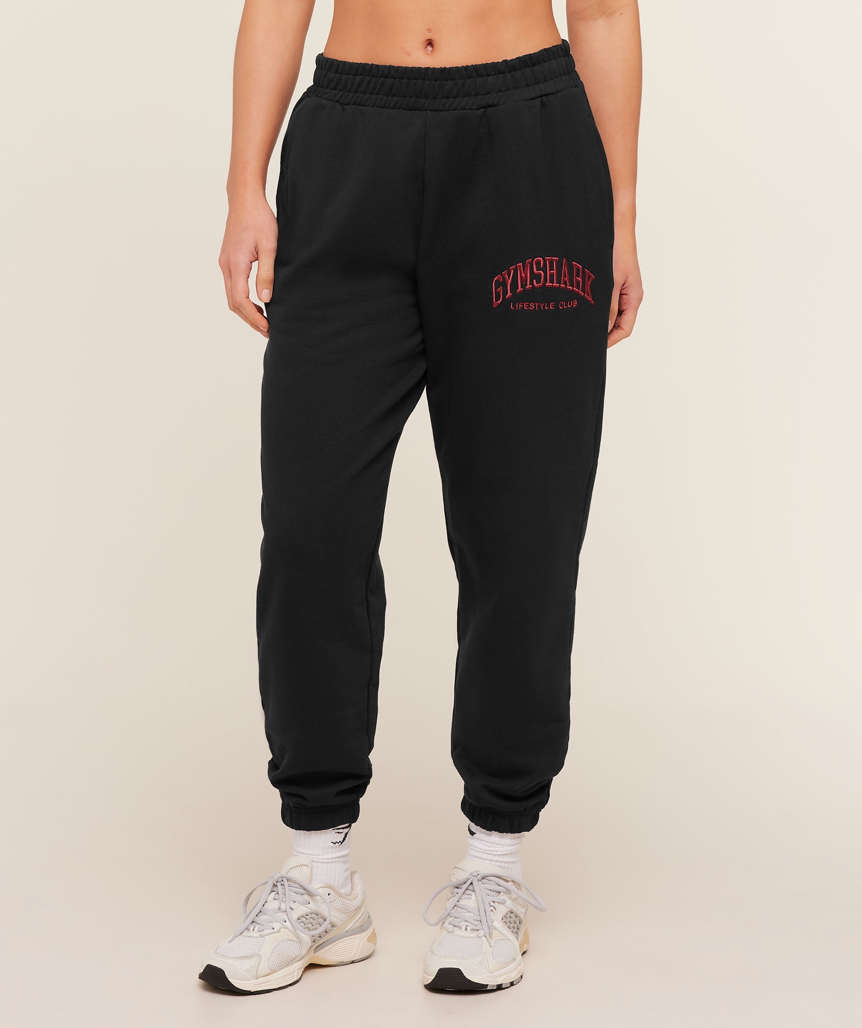Women's Gymshark Collegiate Graphic Joggers Black