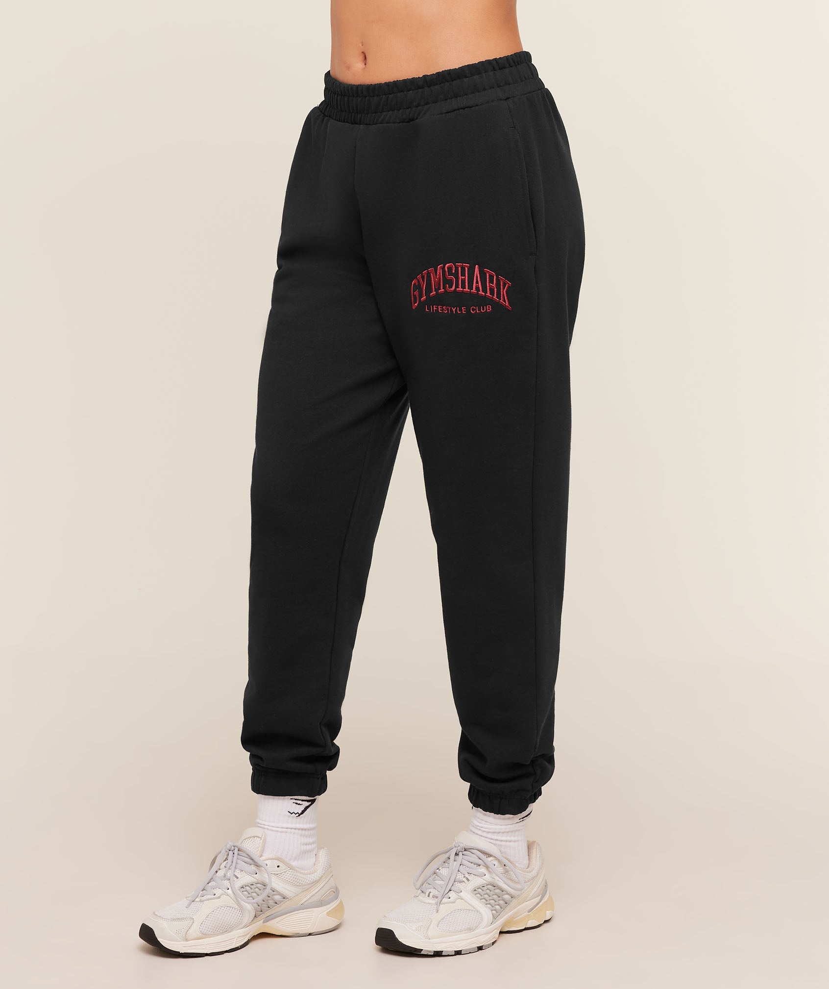 Women's Gymshark Collegiate Graphic Joggers Black