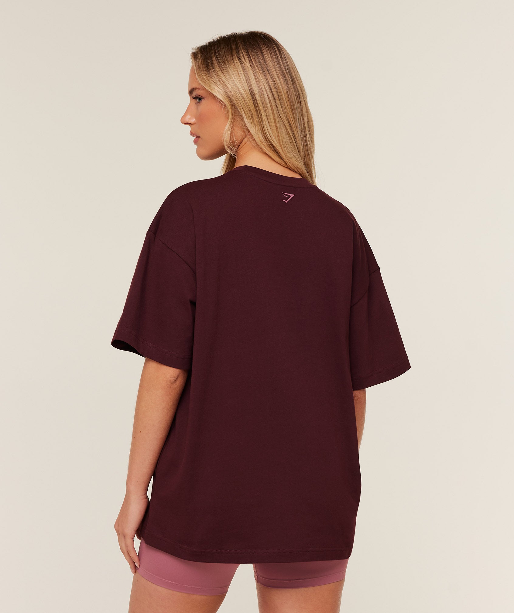 Women's Gymshark Collegiate Graphic T-Shirt Gs Rich Maroon