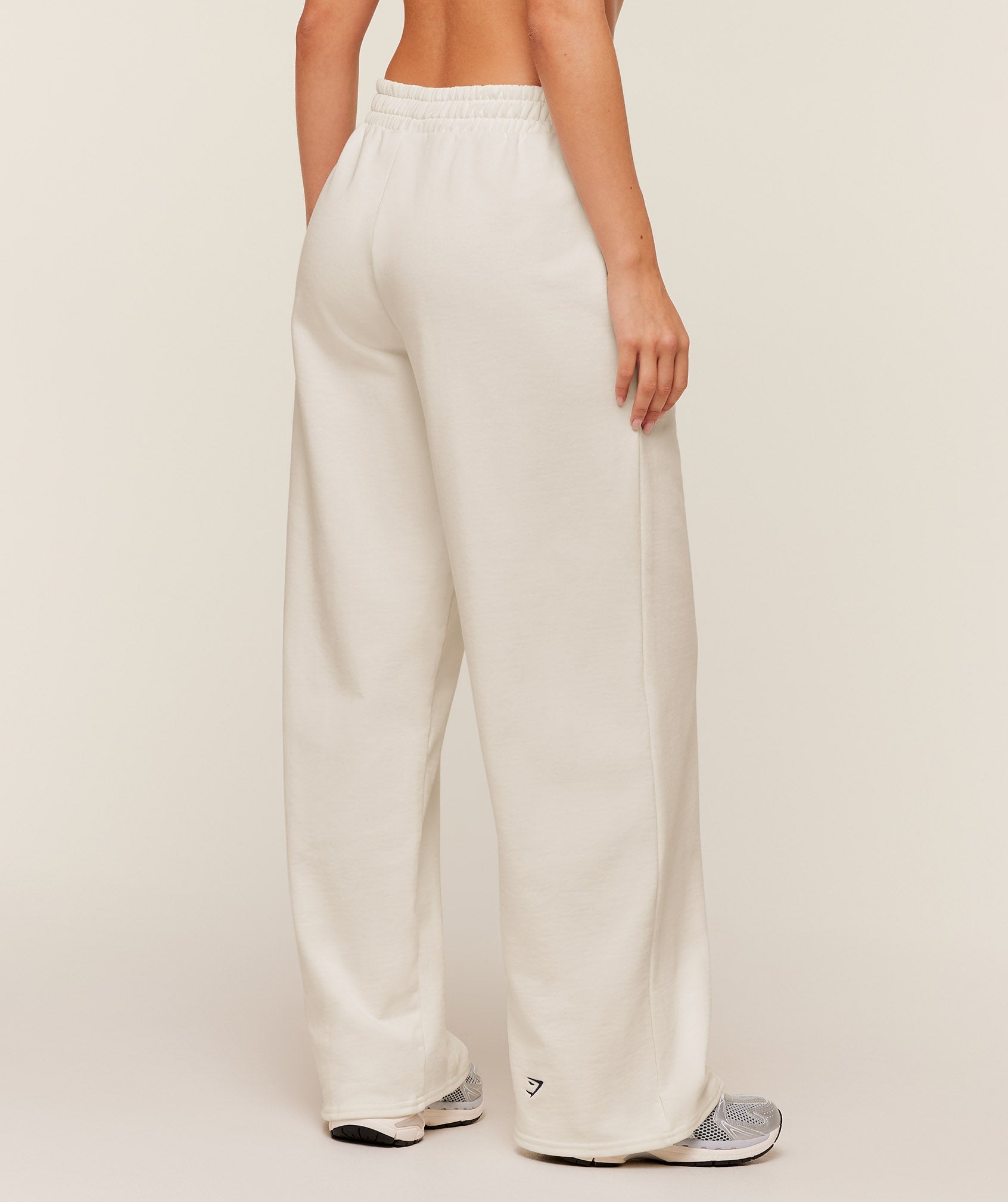 Women's Gymshark Collegiate Graphic Straight Leg Jogger Gs Soft White