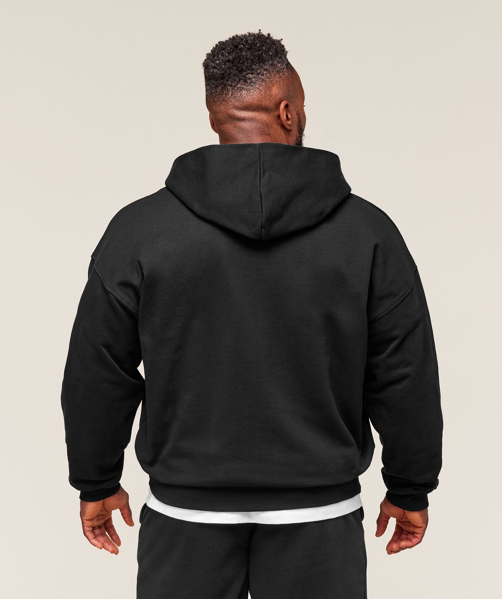 Gymshark Collegiate Script Zip Up Hoodie Black