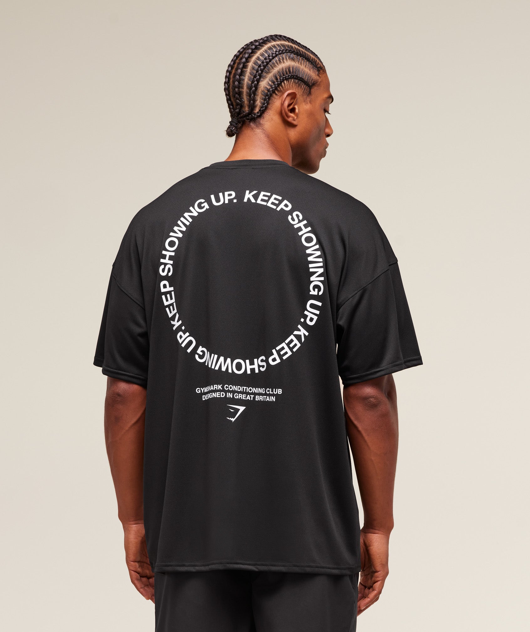 Gymshark Keep Showing Up T-Shirt Black