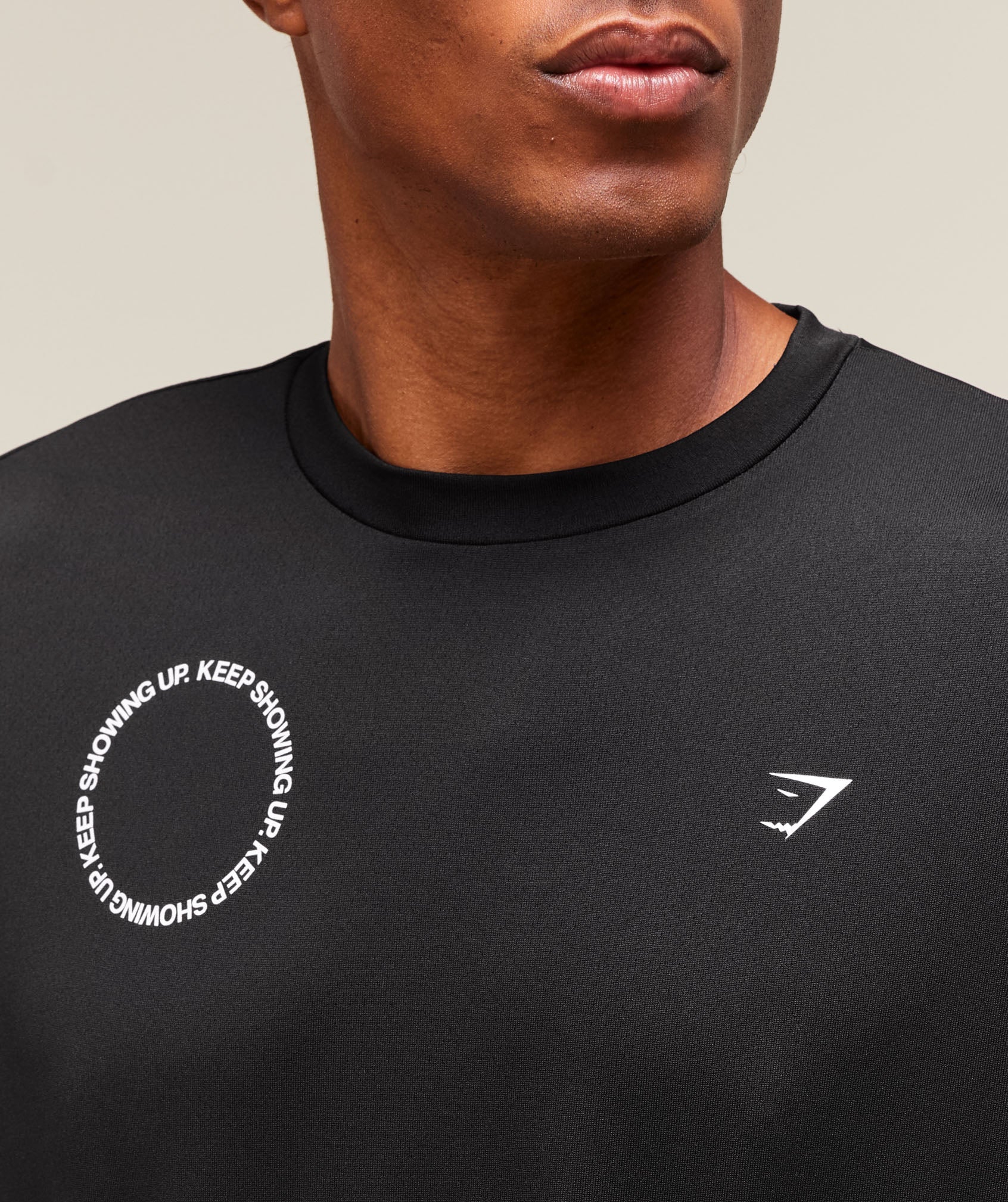 Gymshark Keep Showing Up T-Shirt Black