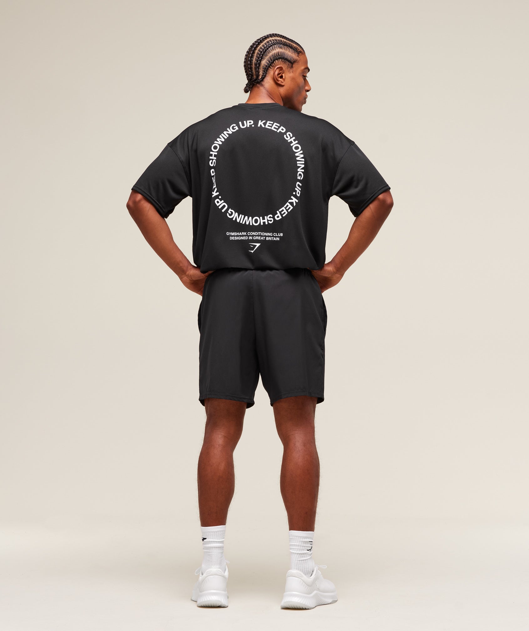 Gymshark Keep Showing Up T-Shirt Black