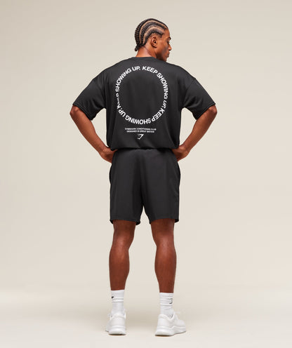 Gymshark Keep Showing Up T-Shirt Black
