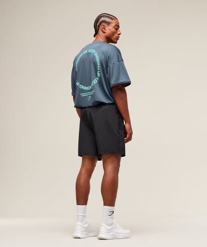 Gymshark Keep Showing Up T-Shirt Titanium Blue