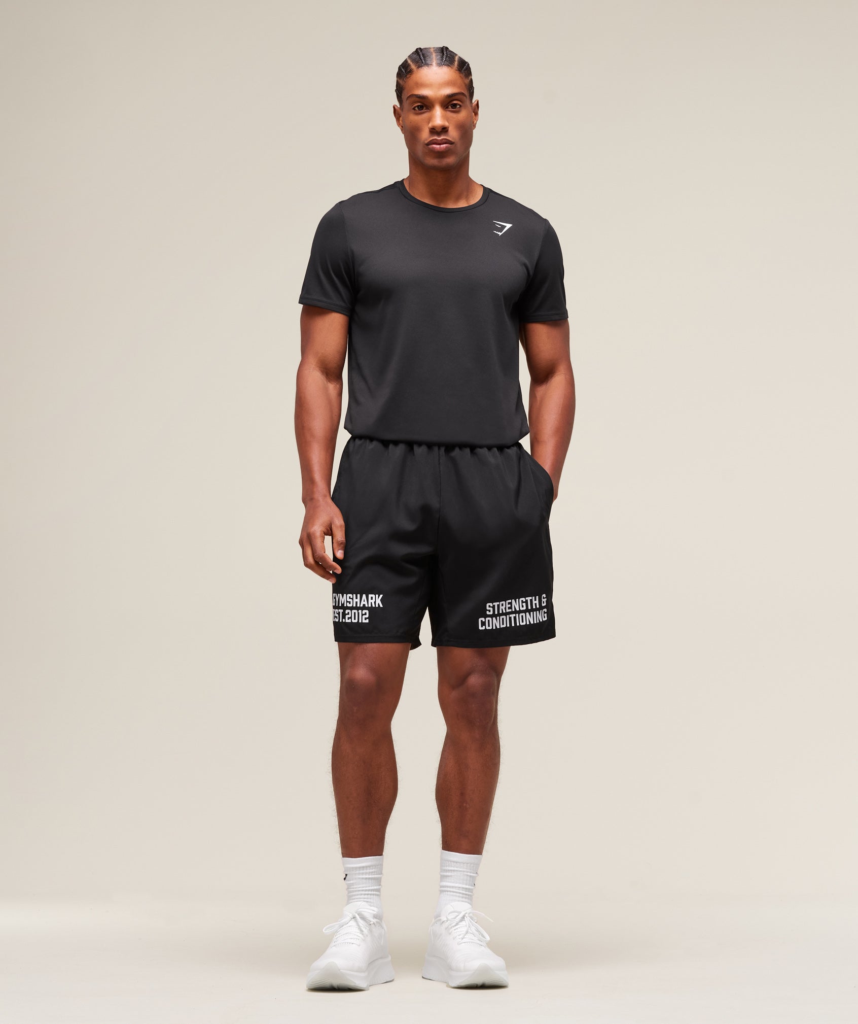 Gymshark S&C Graphic 7" Shorts Black