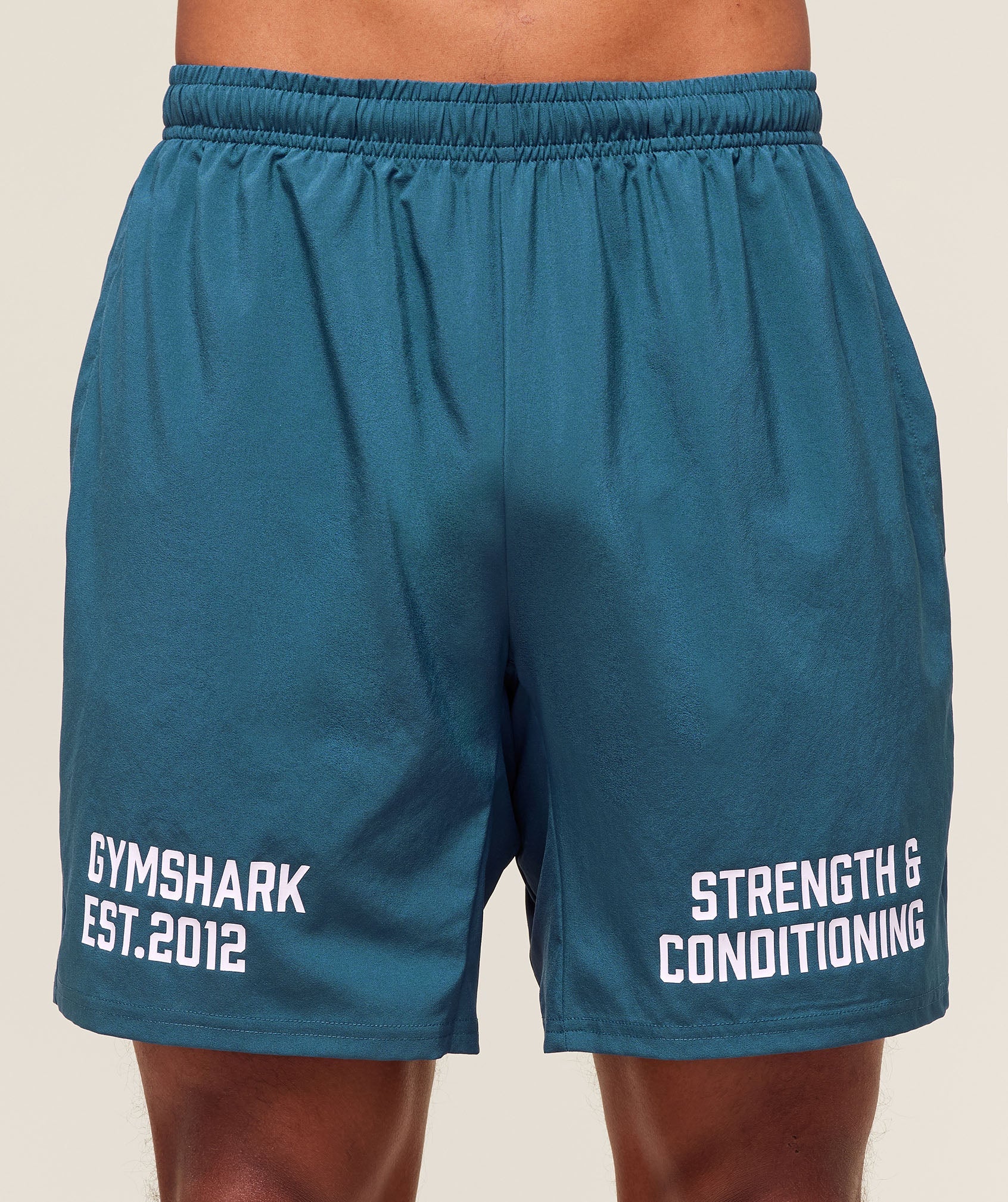 Gymshark S&C Graphic 7" Shorts Success Blue