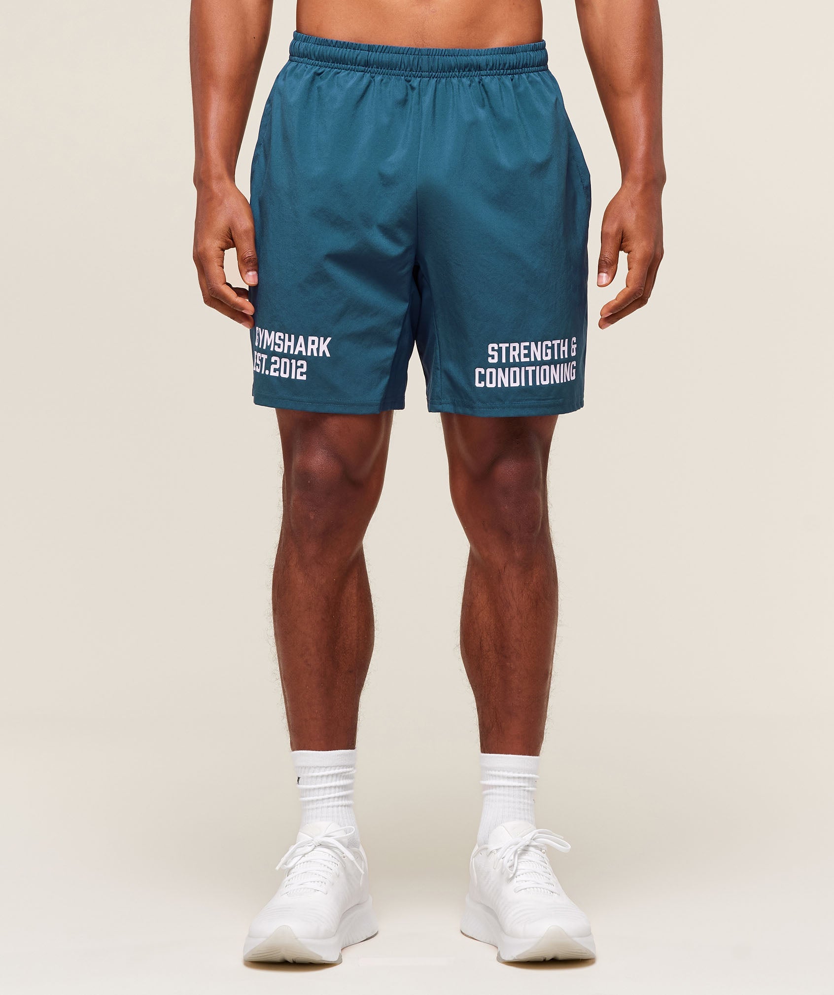 Gymshark S&C Graphic 7" Shorts Success Blue