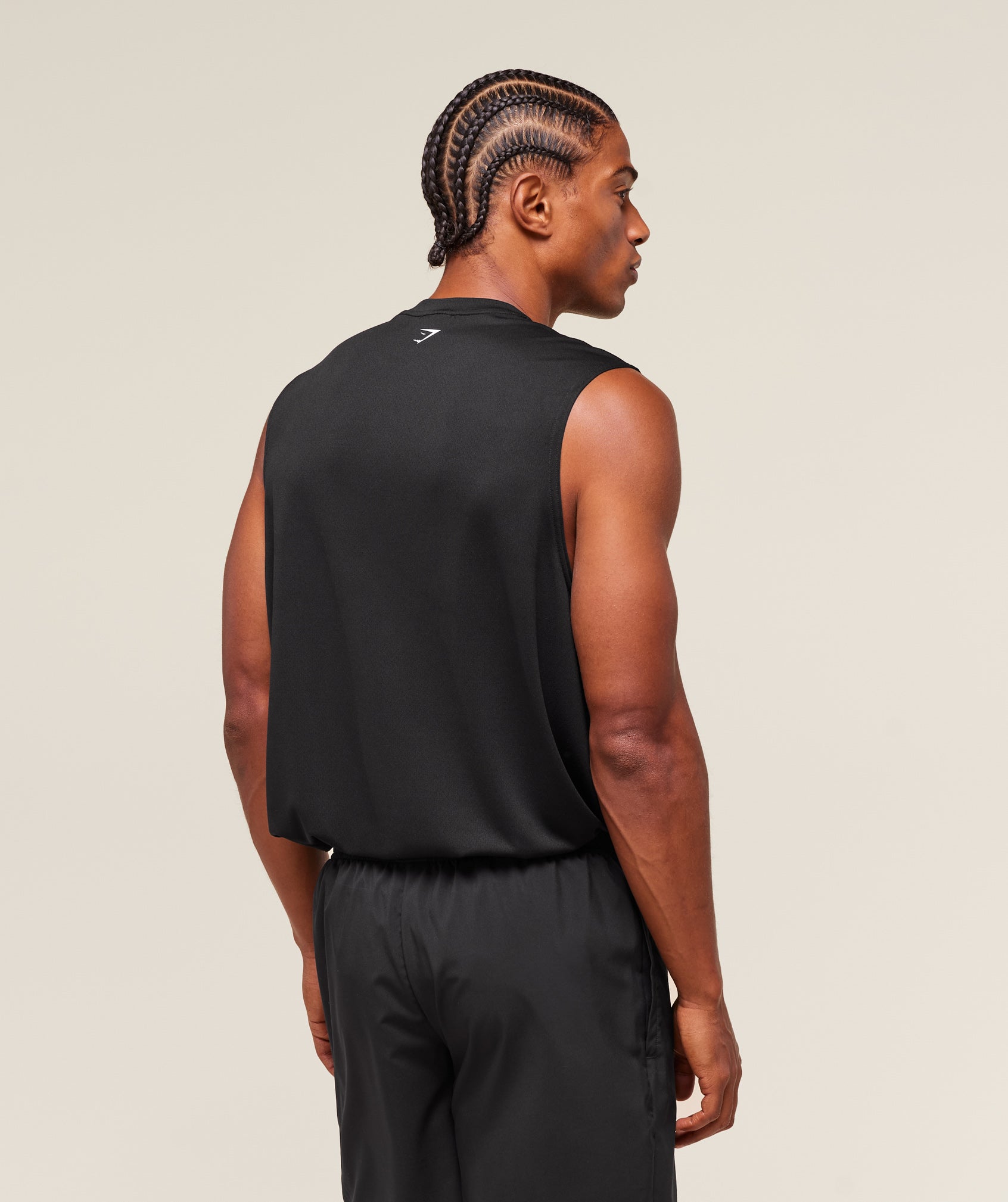 Gymshark S&C Graphic Cut Off Tank Black