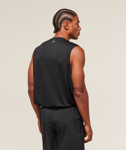 Gymshark S&C Graphic Cut Off Tank Black