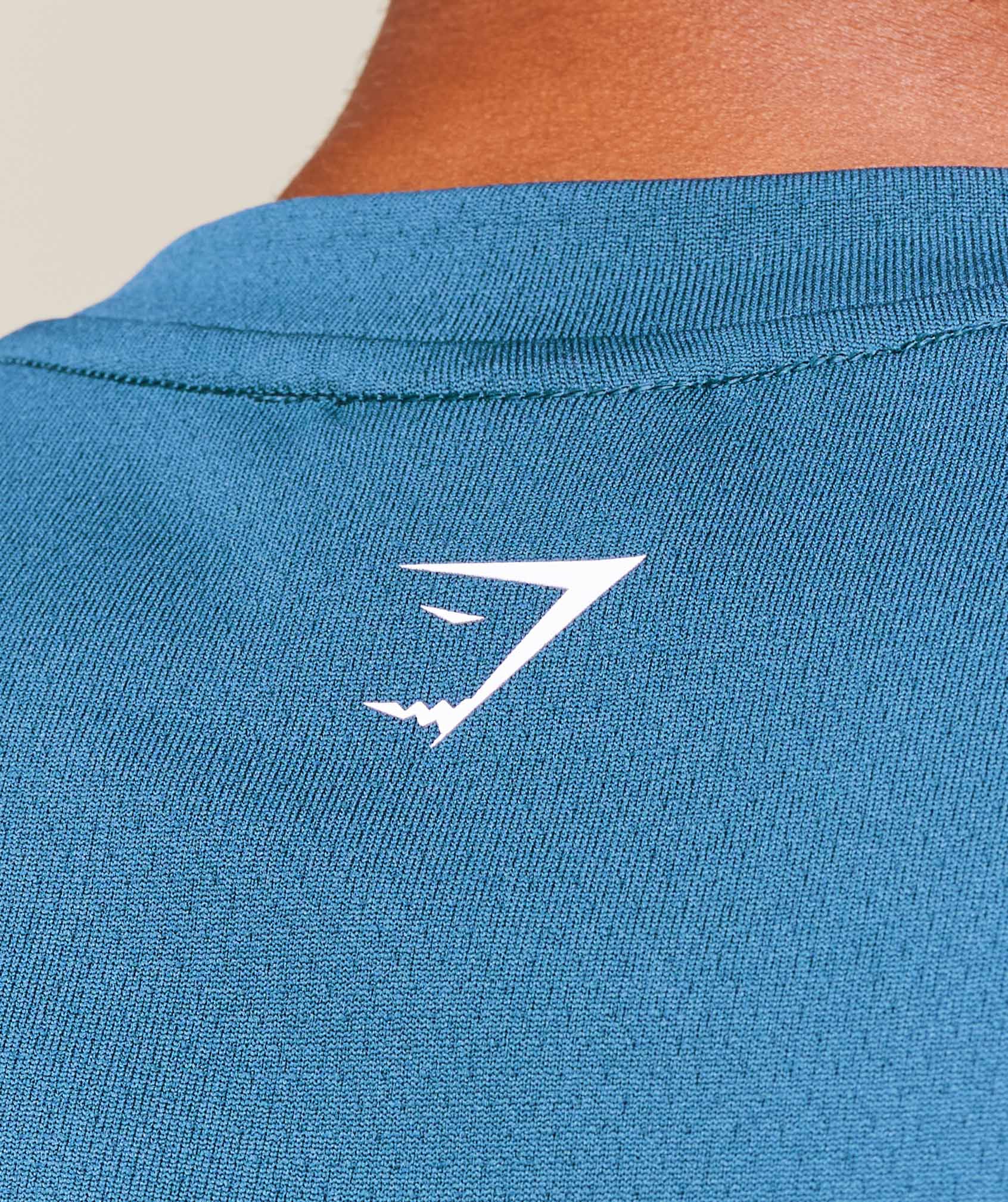 Gymshark S&C Graphic Cut Off Tank Success Blue
