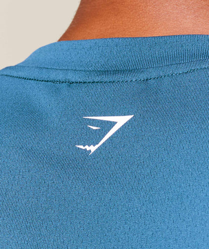 Gymshark S&C Graphic Cut Off Tank Success Blue
