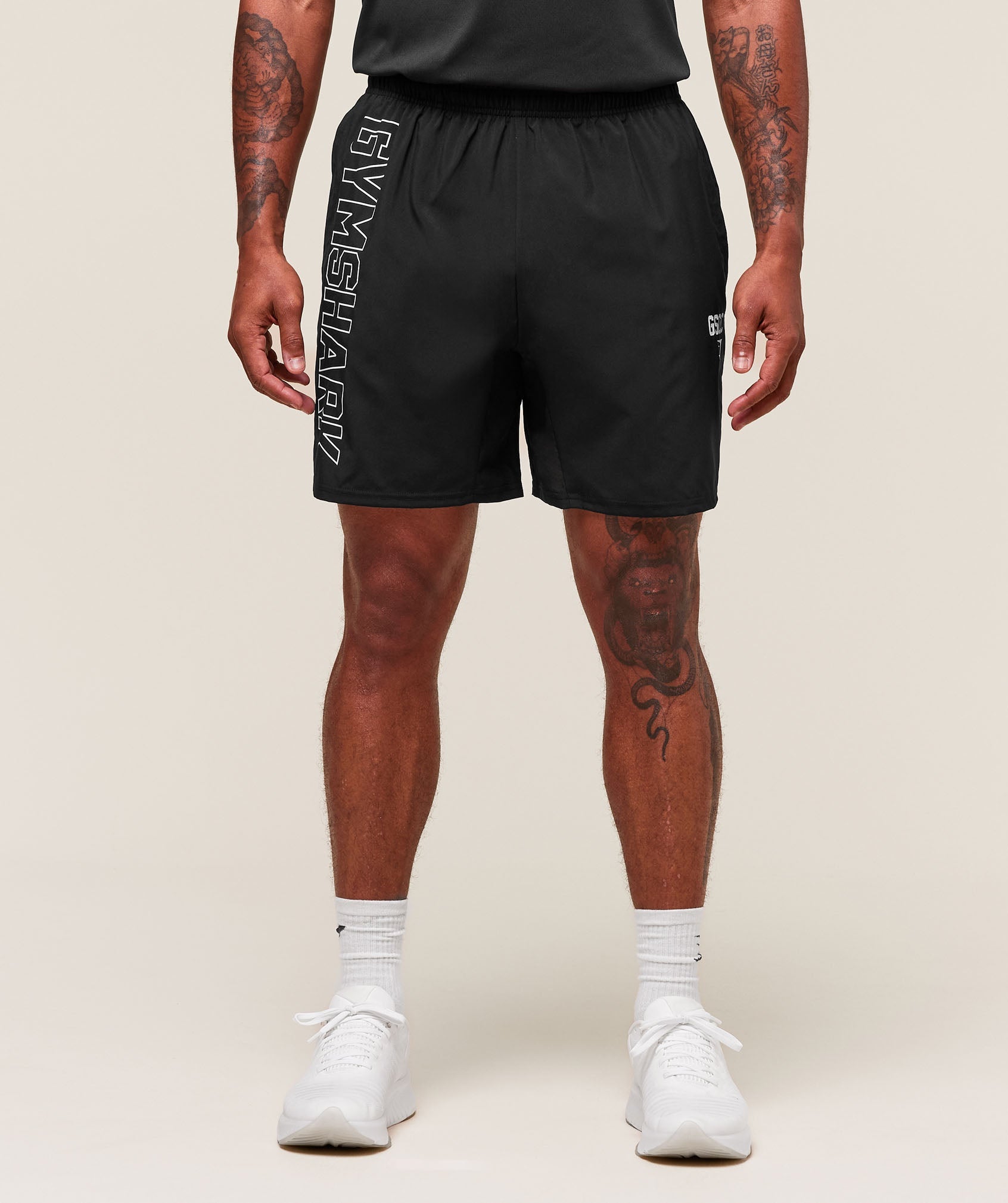 Gymshark Hybrid Athlete 7" Shorts Black
