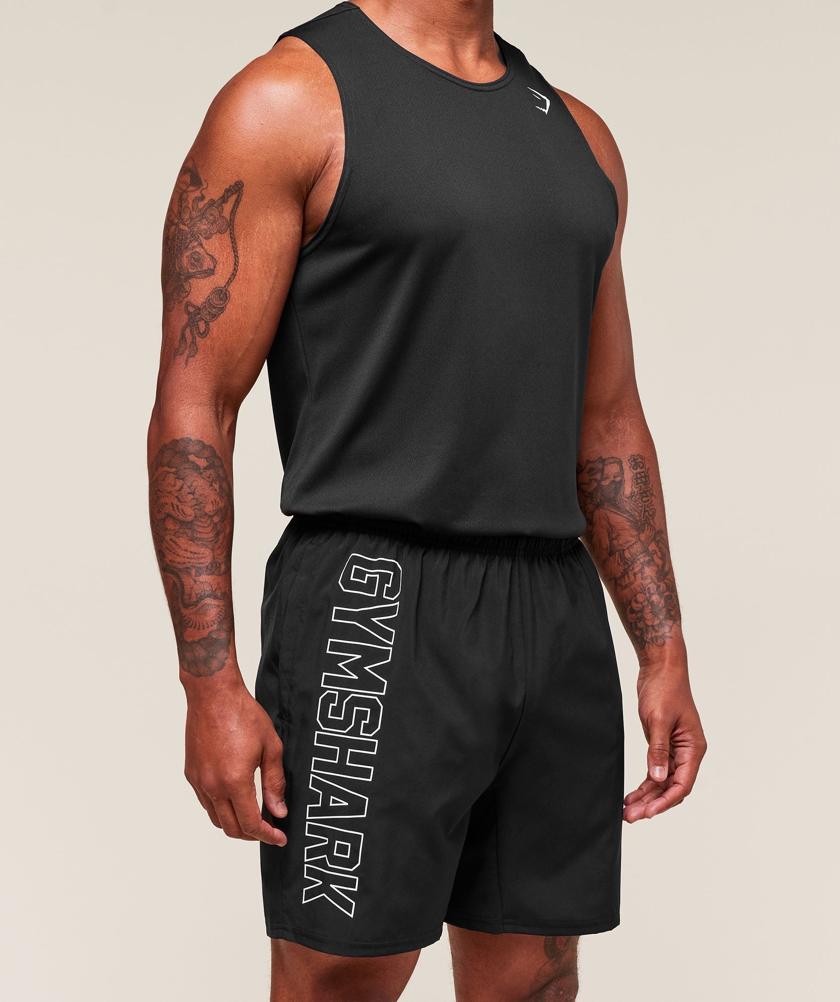 Gymshark Hybrid Athlete 7" Shorts Black