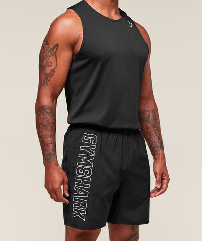 Gymshark Hybrid Athlete 7" Shorts Black