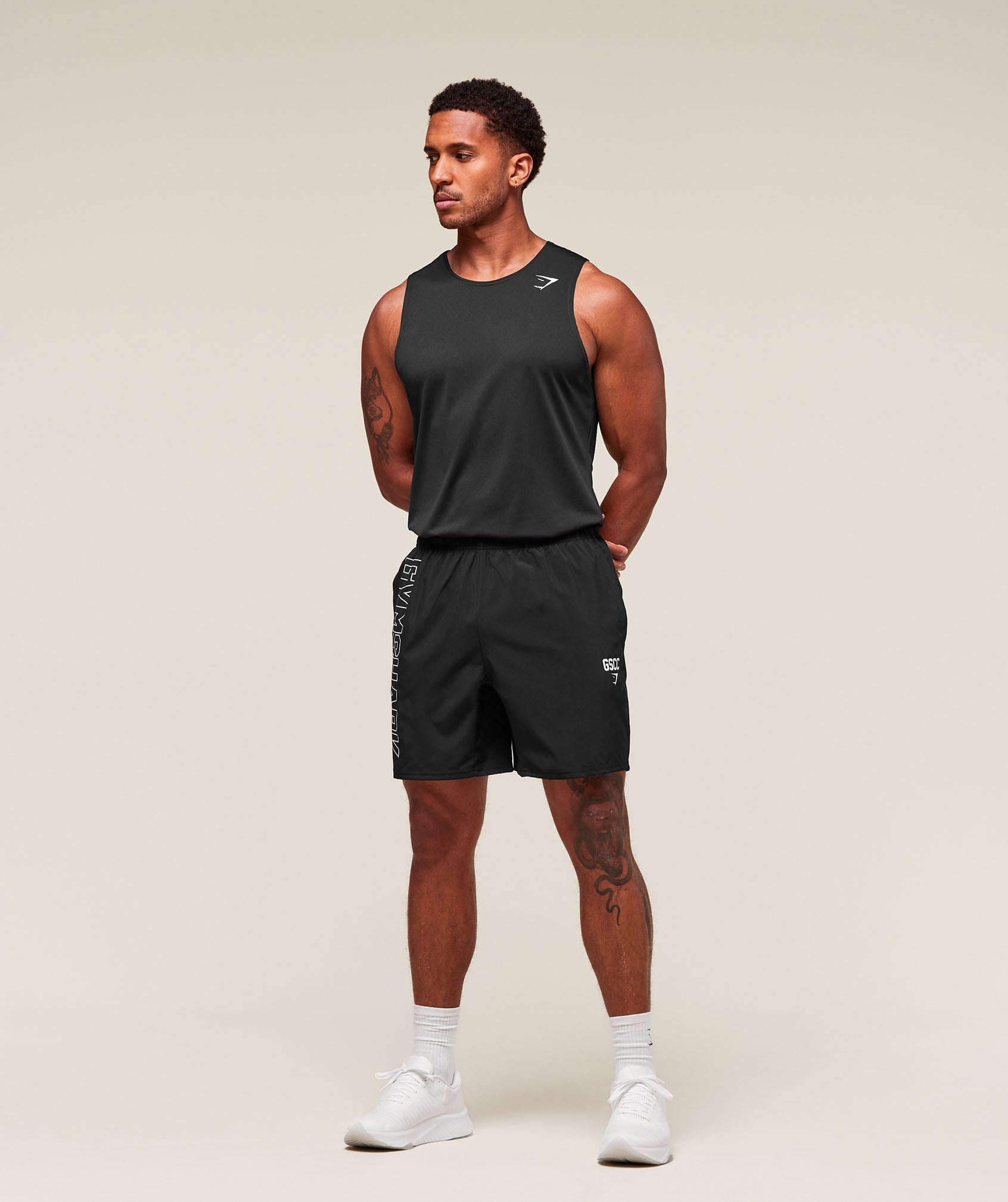 Gymshark Hybrid Athlete 7" Shorts Black