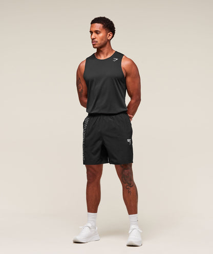 Gymshark Hybrid Athlete 7" Shorts Black