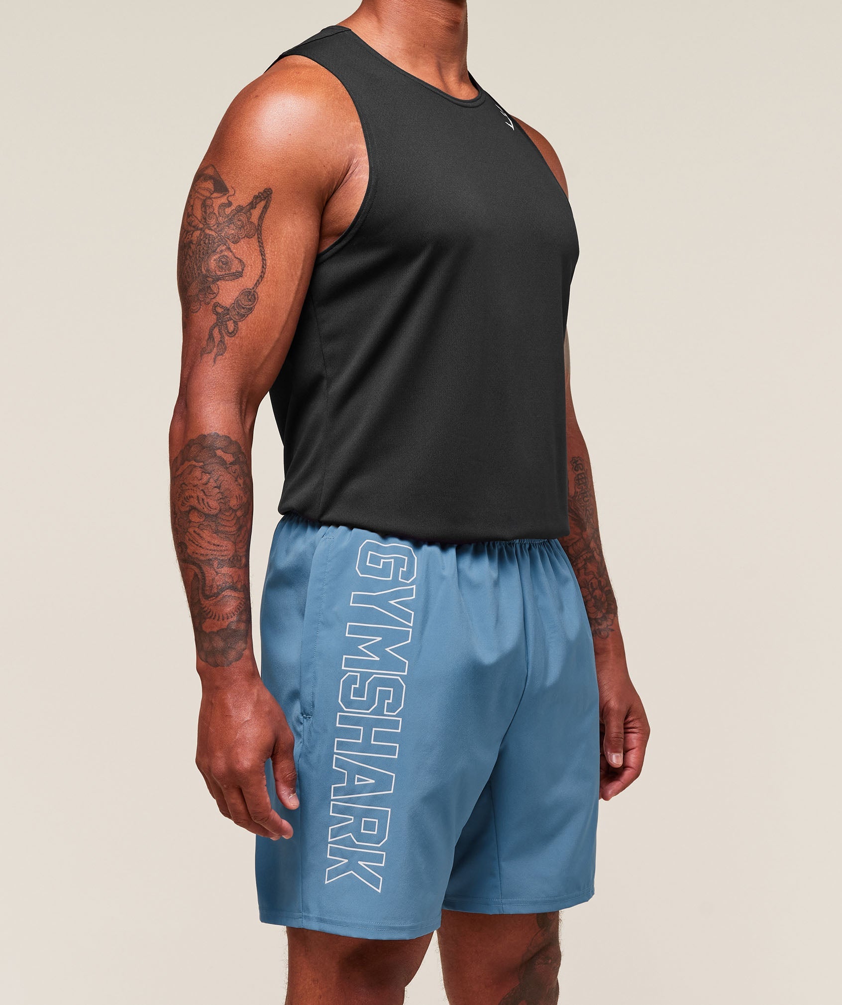Gymshark Hybrid Athlete 7" Shorts Classic Blue