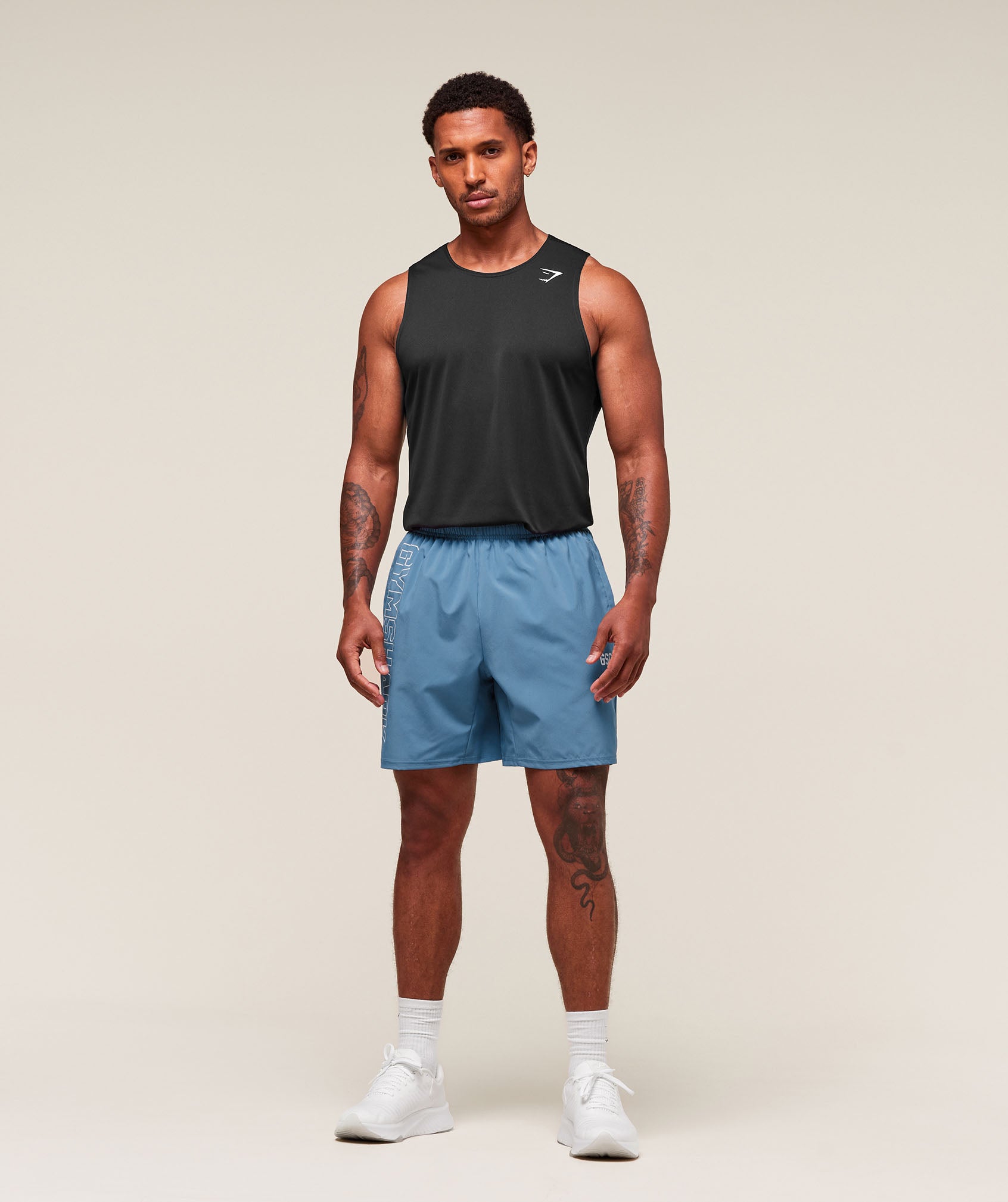 Gymshark Hybrid Athlete 7" Shorts Classic Blue