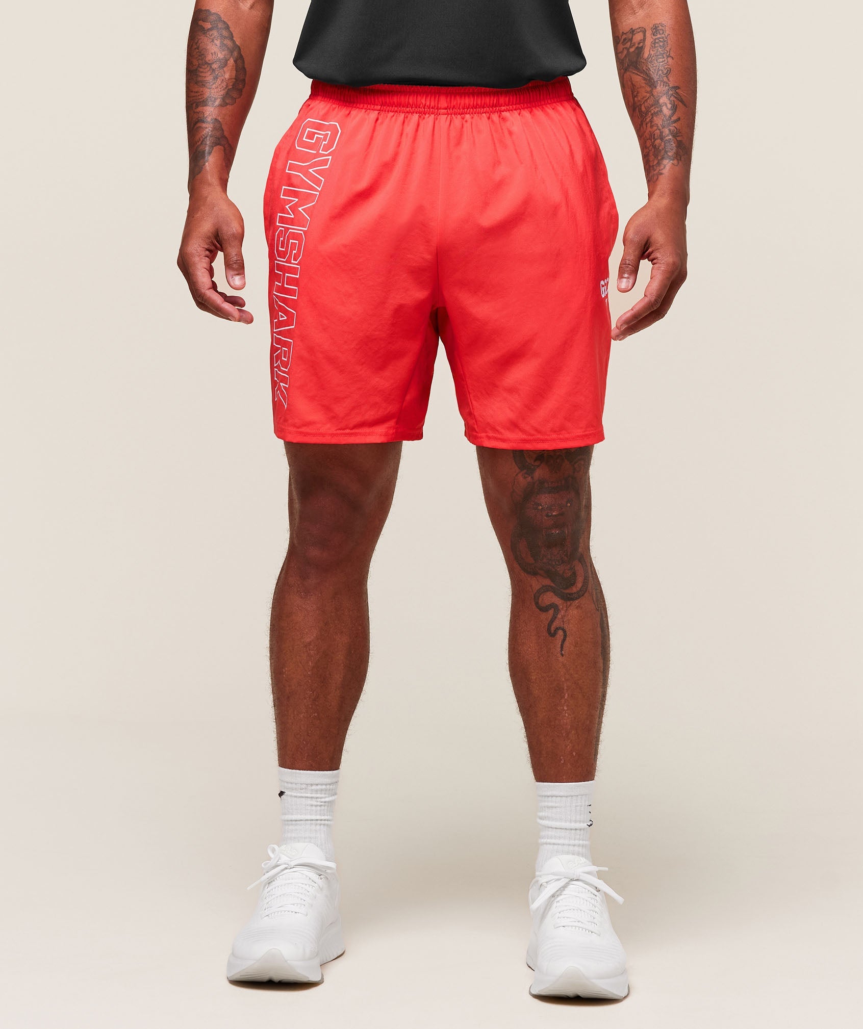 Gymshark Hybrid Athlete 7" Shorts Coral Red