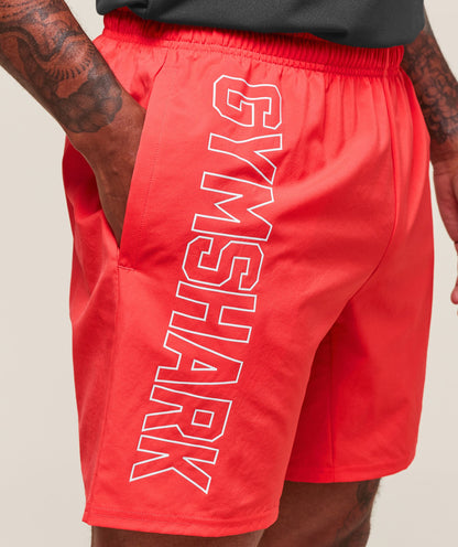 Gymshark Hybrid Athlete 7" Shorts Coral Red