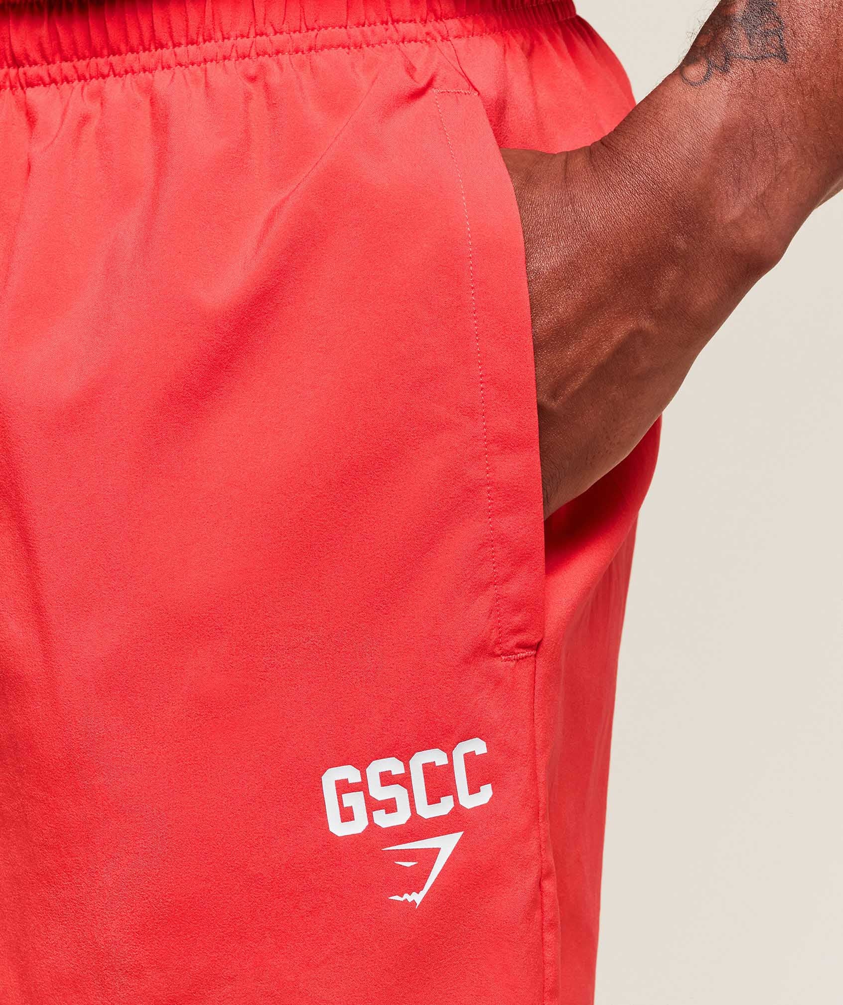 Gymshark Hybrid Athlete 7" Shorts Coral Red