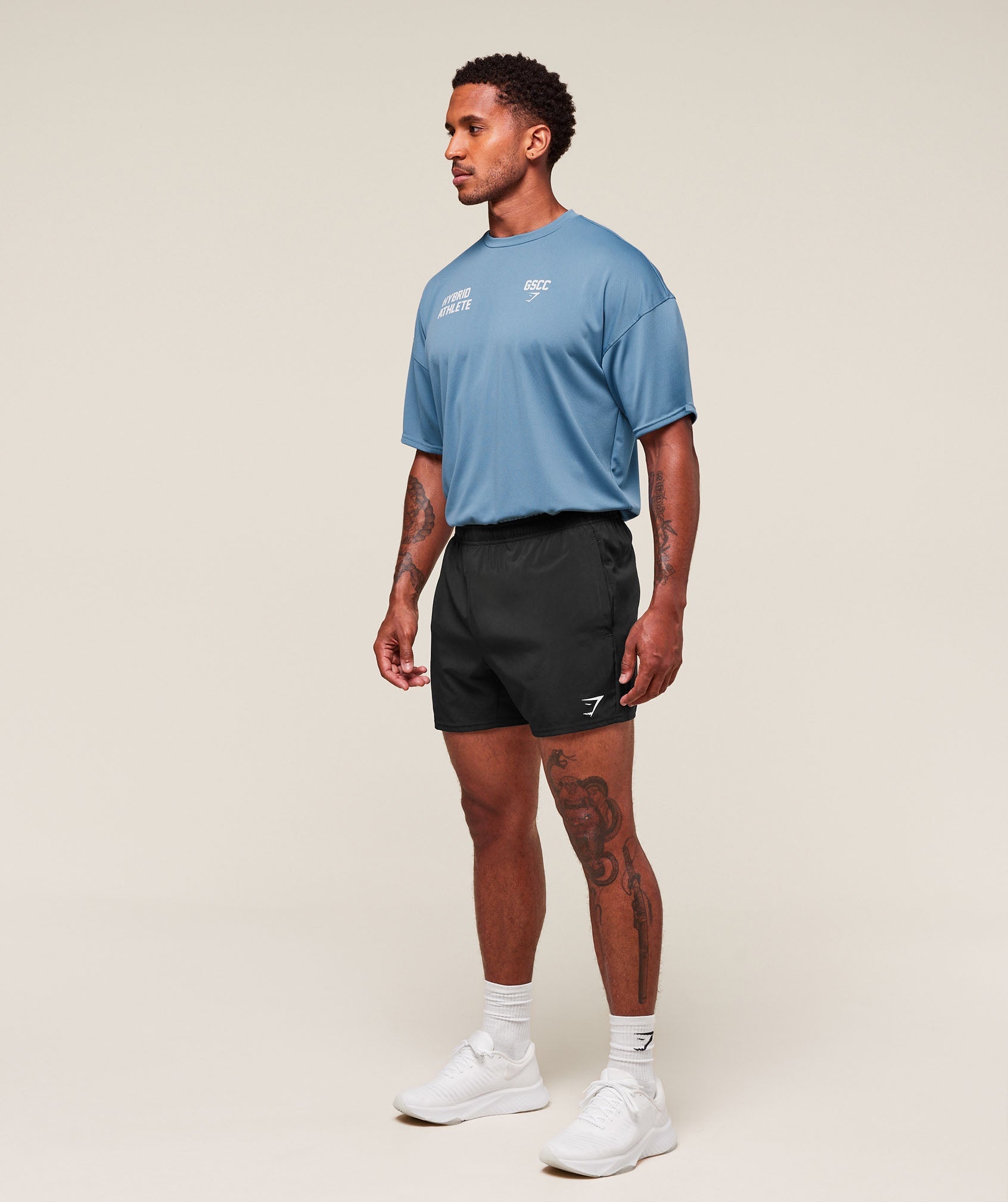 Gymshark Hybrid Athlete T-Shirt Classic Blue