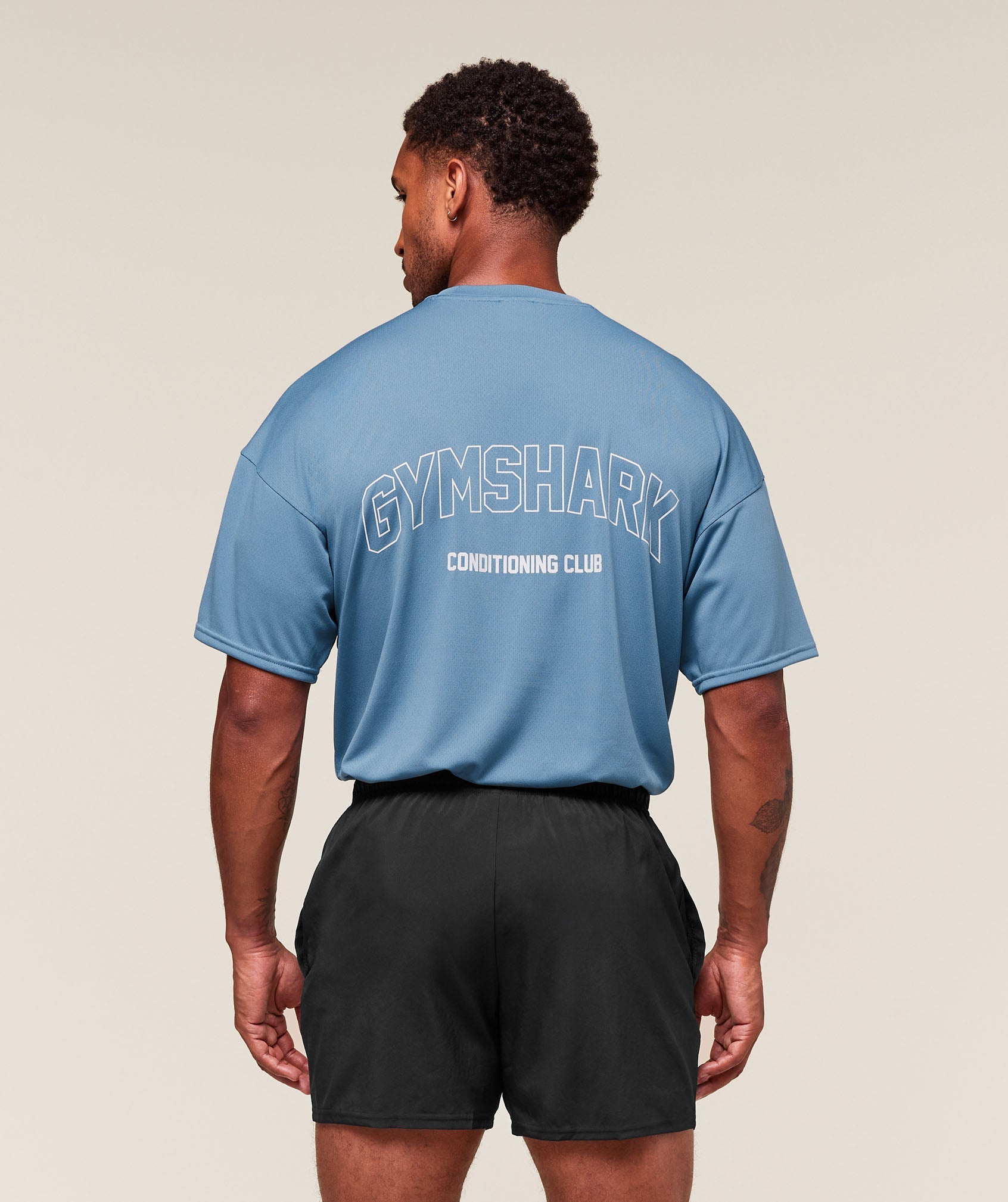 Gymshark Hybrid Athlete T-Shirt Classic Blue