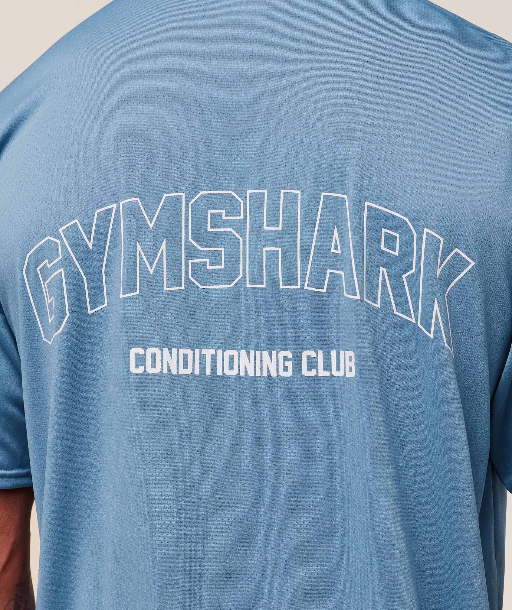 Gymshark Hybrid Athlete T-Shirt Classic Blue