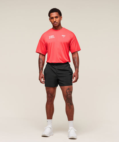 Gymshark Hybrid Athlete T-Shirt Coral Red