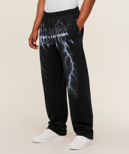 Gymshark Eagle Band Style Graphic Straight Leg Pants Gs Black