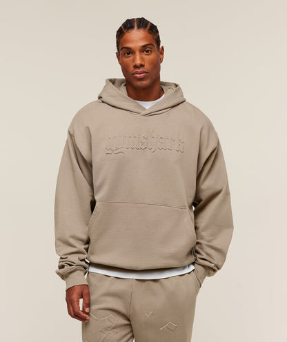Gymshark Embossed Boxy Hoodie Lifestyle Brown