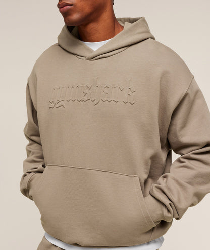 Gymshark Embossed Boxy Hoodie Lifestyle Brown