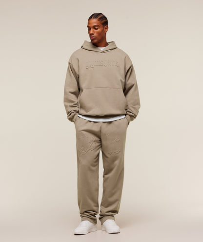 Gymshark Embossed Boxy Hoodie Lifestyle Brown