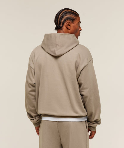 Gymshark Embossed Boxy Hoodie Lifestyle Brown