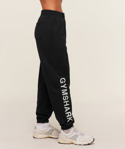 Women's Gymshark Embroidered Logo Joggers Black