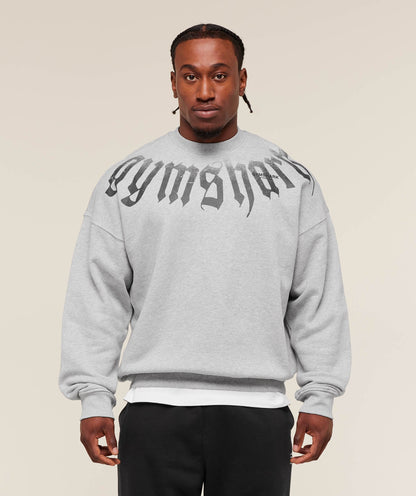 Gymshark Fade Graphic Crew Light Grey Core Marl
