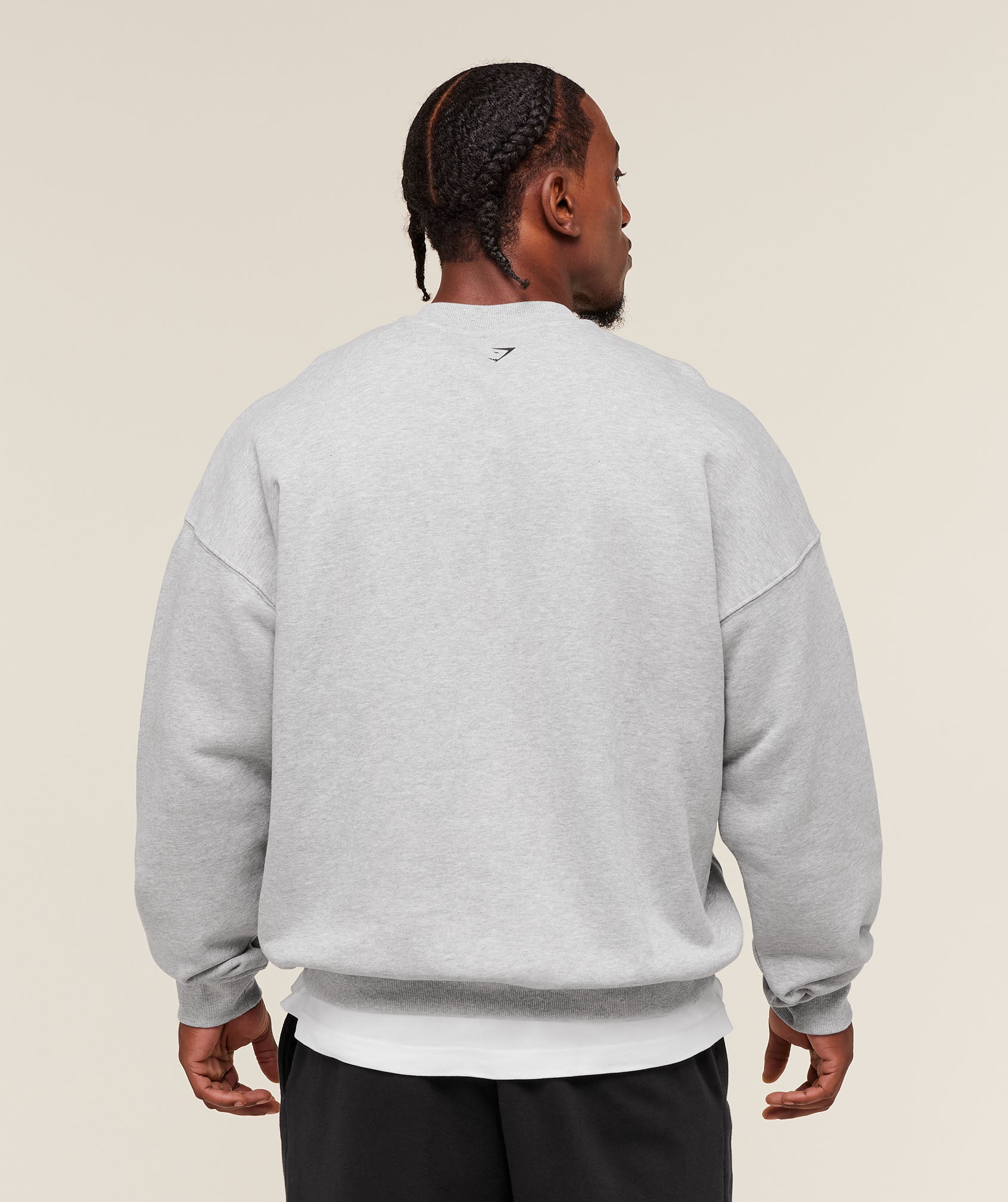 Gymshark Fade Graphic Crew Light Grey Core Marl