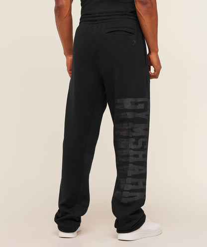 Gymshark Fade Graphic Straight Leg Pants Gs Black