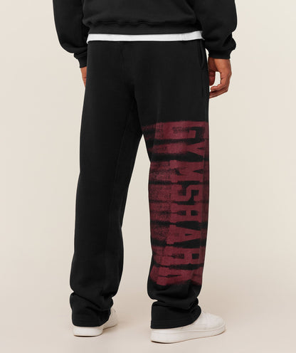 Gymshark Fade Graphic Straight Leg Pants Black