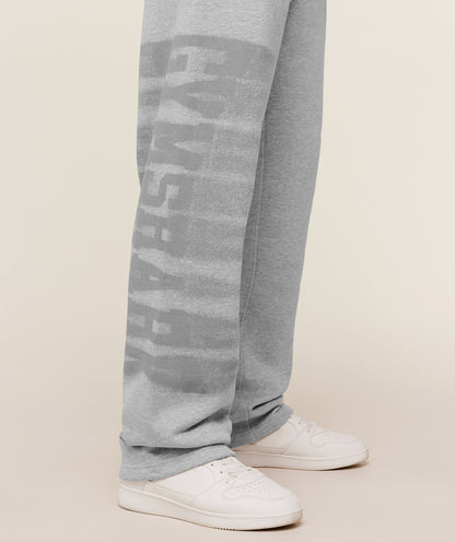 Gymshark Fade Graphic Straight Leg Pants Light Grey Core Marl