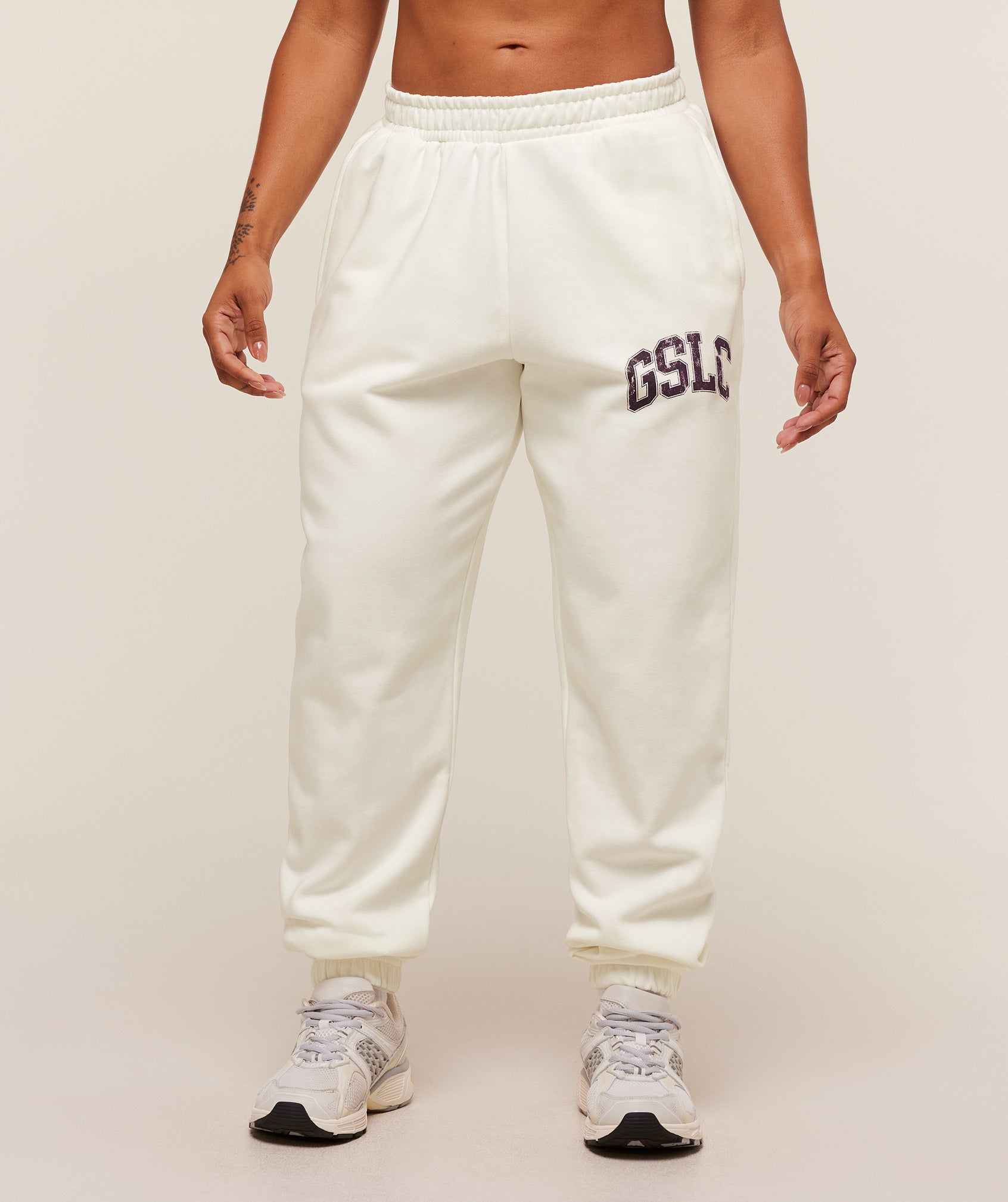 Women's Gymshark Gslc Lifting Club Cuffed Joggers Soft White