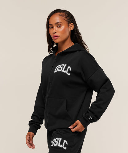 Women's Gymshark Gslc Graphic Zip Up Hoodie Black