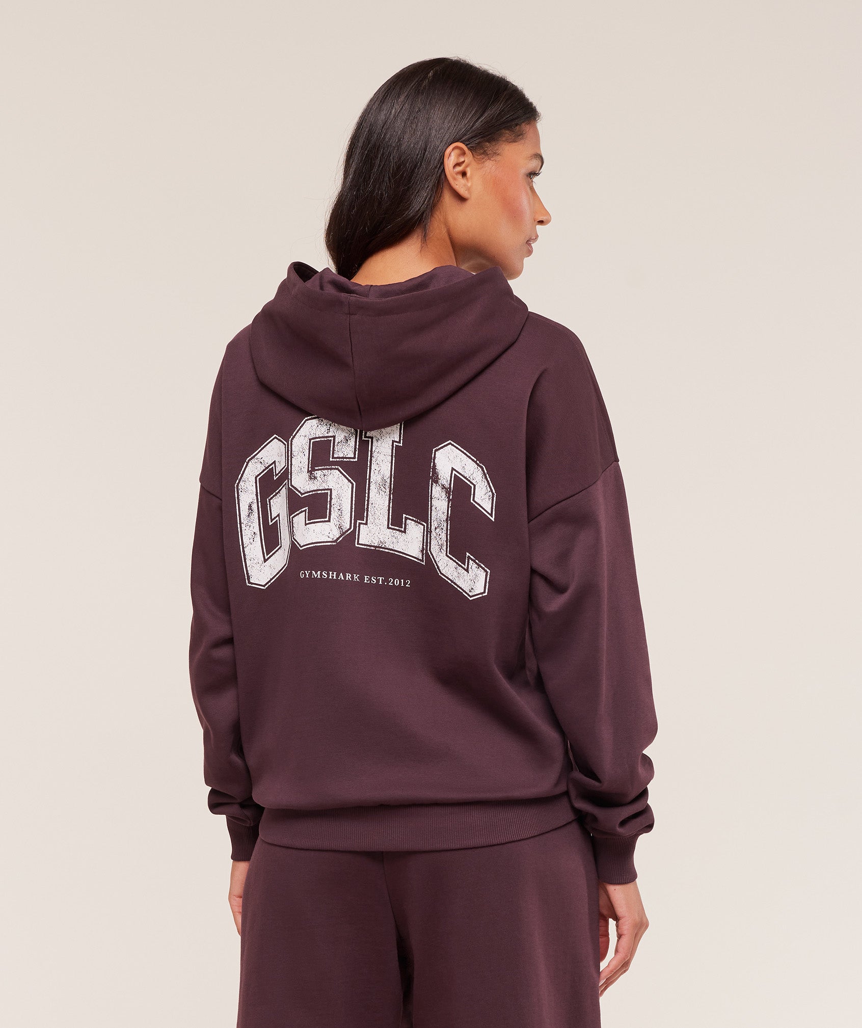 Women's Gymshark Gslc Graphic Zip Up Hoodie Cherry Purple