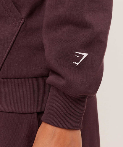 Women's Gymshark Gslc Graphic Zip Up Hoodie Cherry Purple